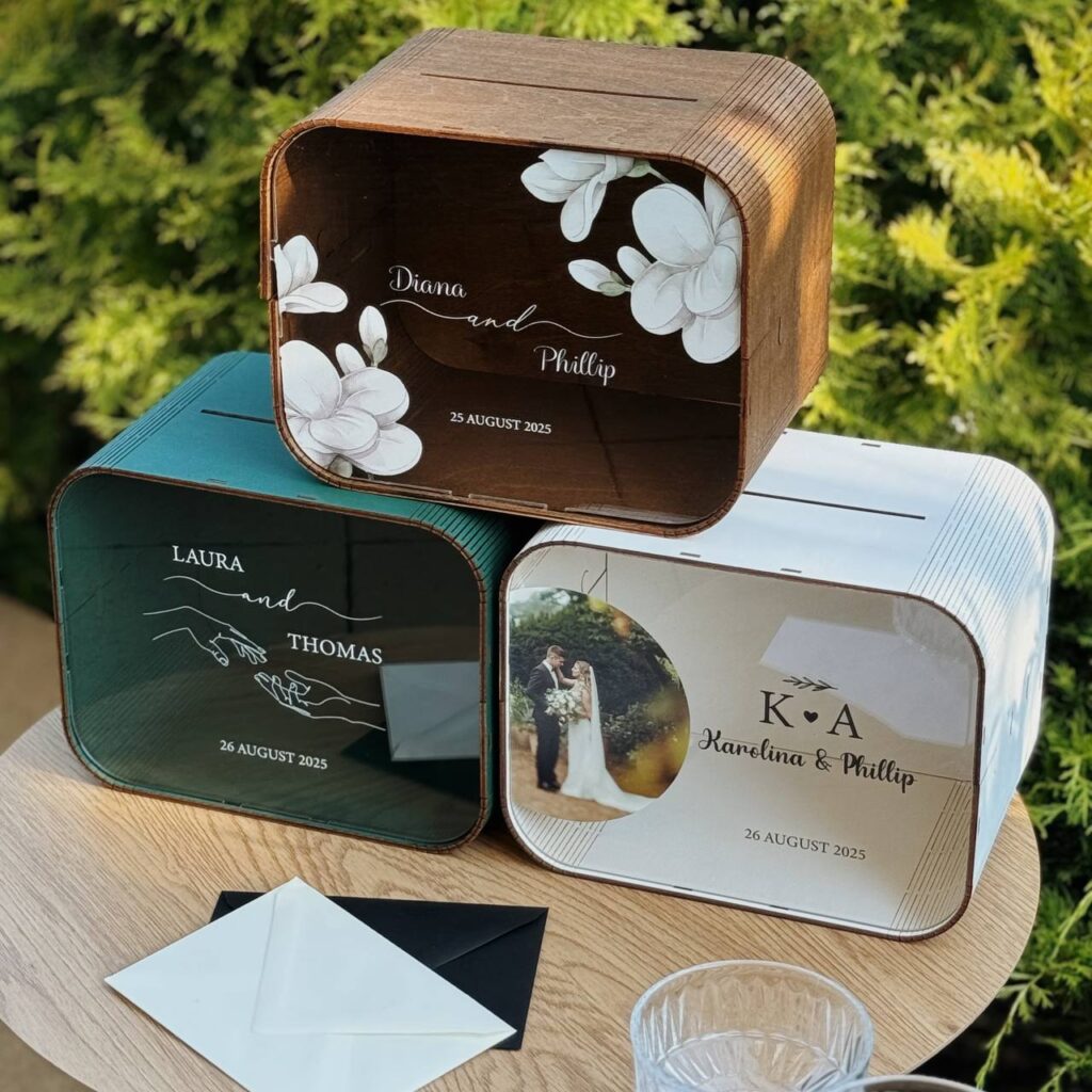 Boîte à Cartes De Mariage En Acrylique – Design à Motifs Ajourés, 25,5 X 21,5 X 25 Cm, élégante Et Réutilisable - 11