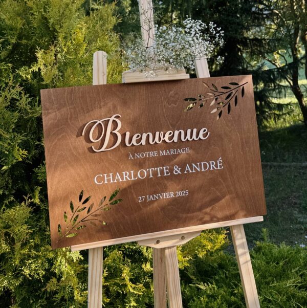 Tableau Bienvenue Mariage – Image 1