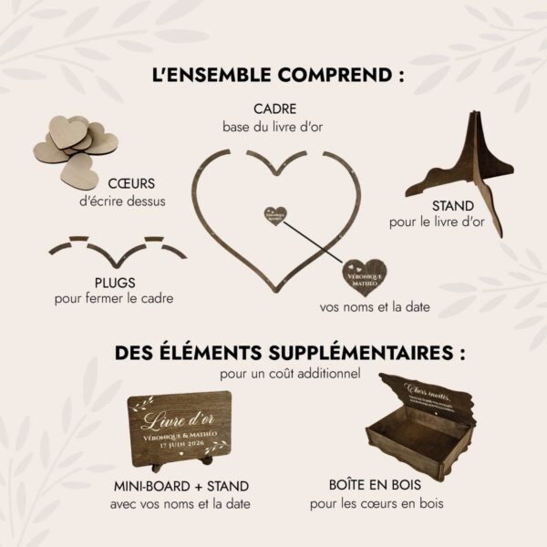 Alternative Livre d'or Mariage - Cœur – Image 3