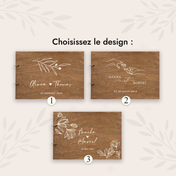 Livre d’or Mariage - Bois Rustique – Image 3