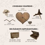 Alternative Livre d'or Mariage - Cœur Noyer – Image 3