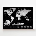 Carte du monde à gratter - Édition Argent