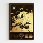 Carte à gratter Europe - Édition Noire