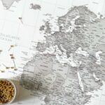 Tableau Carte du Monde - Continents Gris – Image 7