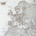 Tableau Carte du Monde - Continents Gris – Image 3