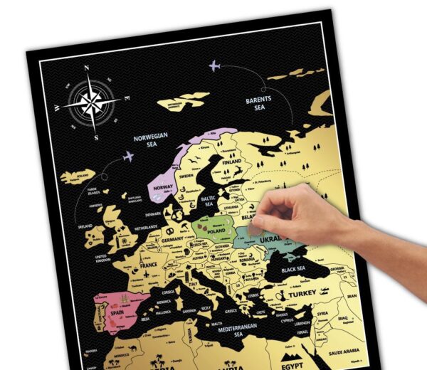 Carte à gratter Europe - Édition Noire – Image 3