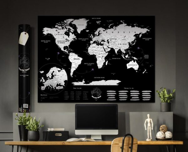 Carte du monde à gratter - Édition Argent – Image 2